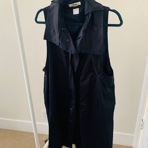 Navy oversized raincoat / vest.